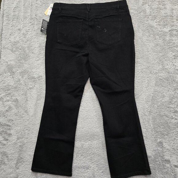 Democracy Itty Bitty Boot Black Jeans Women's Size 22W NWT Embellished Pockets - Picture 6 of 10